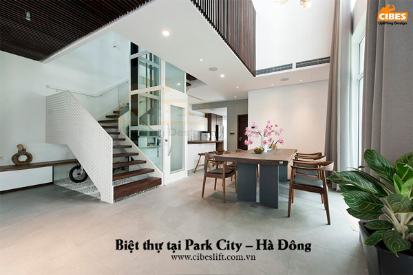 Mẫu thang máy biệt thự Part City - Hà Đông